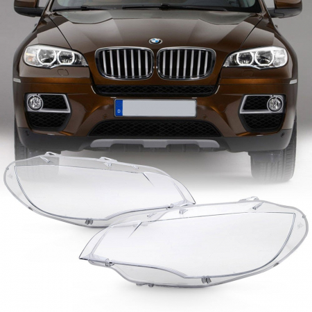 Proiectoare, Lampi & Leduri - Set 2 sticle faruri pentru BMW X6 E71 (2008 - 2014) - HB080