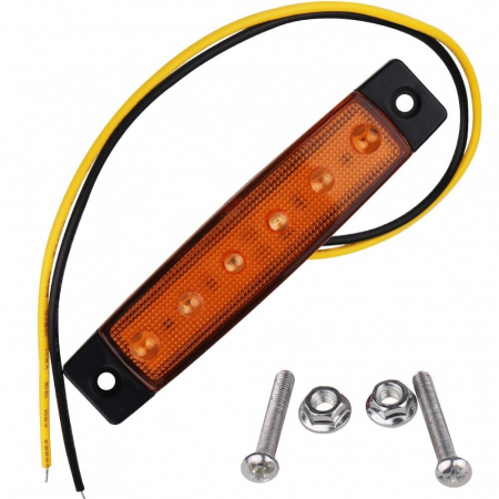 Set 6 Lampi gabarit auto cu LED 12V lumina Galbena LG-6SMD-12V-GALBEN [3]