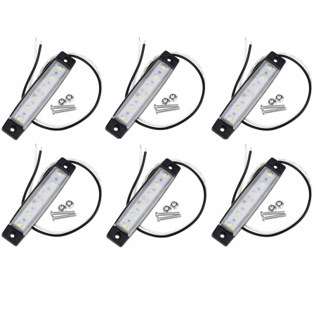 Set 6 Lampi gabarit auto cu LED 24V lumina Alba LG-6SMD-24V-ALB [3]