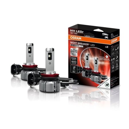 Becuri - Set Becuri LED Osram H11 SMART NIGHT BREAKER LED 64211DWNBSM-ECE-2HB 6000K - Omologate RAR H11 ECE