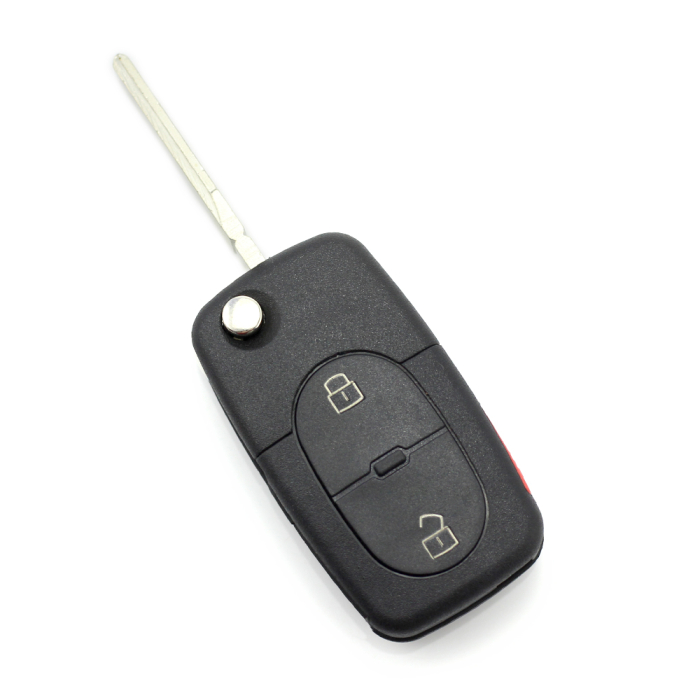 CARGUARD - Audi - carcasă cheie tip briceag, 2+1 butoane, cu buton panică și baterie CR 2032 [2]