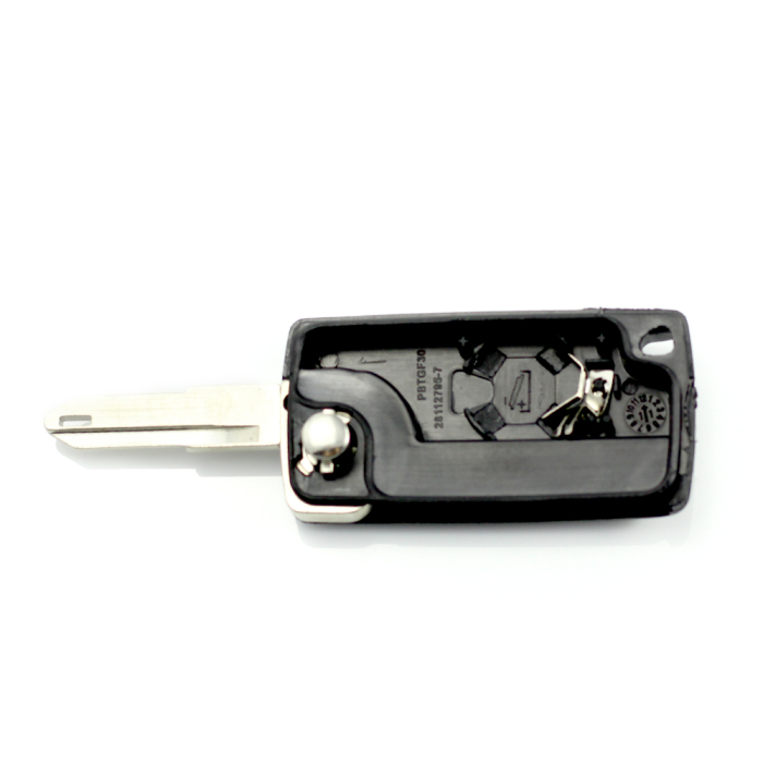 Citroen / Peugeot 206 - Carcasa tip cheie briceag cu 2 butoane si suport baterie [3]