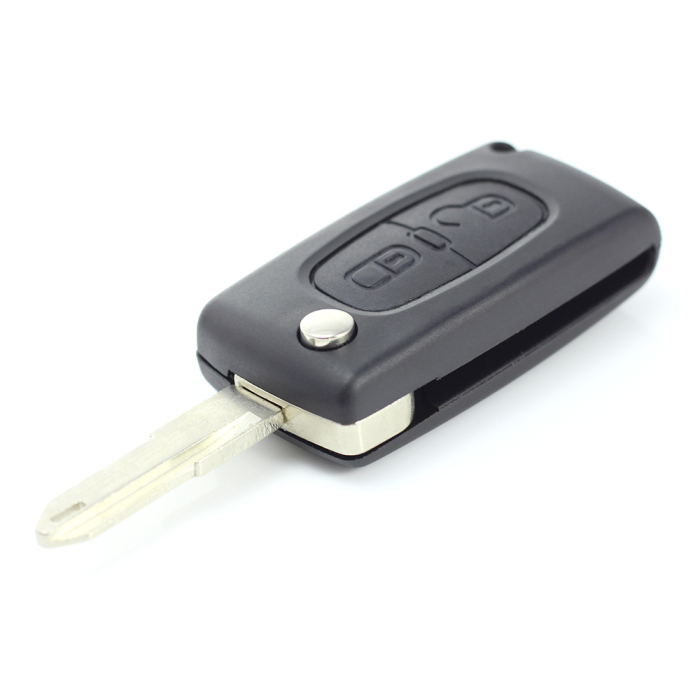 Citroen / Peugeot 206 - Carcasa tip cheie briceag cu 2 butoane si suport baterie [8]