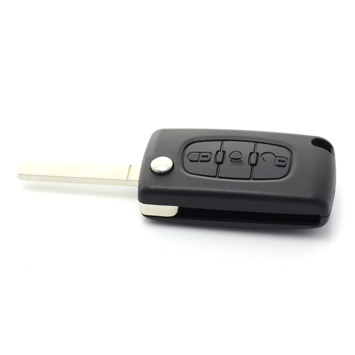 Citroen / Peugeot 307 - Carcasa tip cheie briceag cu 3 butoane, lama VA2-SH3 cu suport baterie [8]