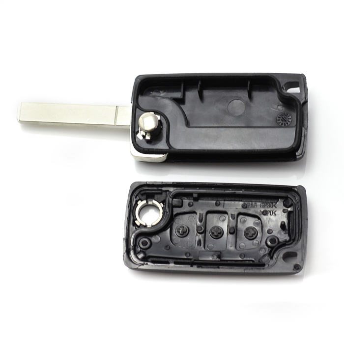 Citroen / Peugeot 307 - Carcasa tip cheie briceag cu 3 butoane, lama VA2-SH3, fara suport baterie, buton portbagaj [4]