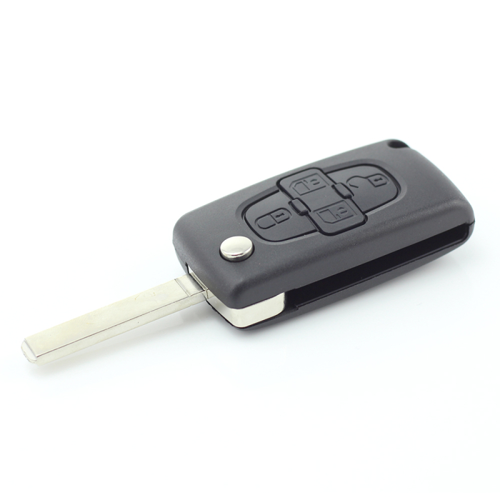 Citroen / Peugeot - Carcasa tip cheie briceag cu 4 butoane si suport baterie, lama tip VA2-SH4 [5]