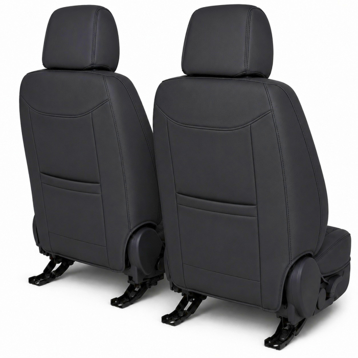 Huse auto premium 5 locuri Carguard Deluxe piele ecologică perforată - negru [7]