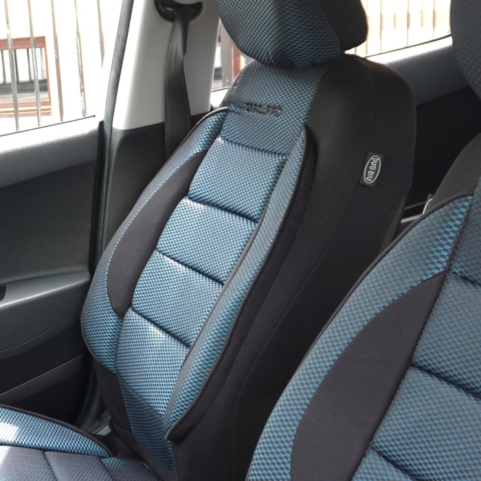 Huse universale premium pentru scaune auto albastru+negru - CARGUARD [3]