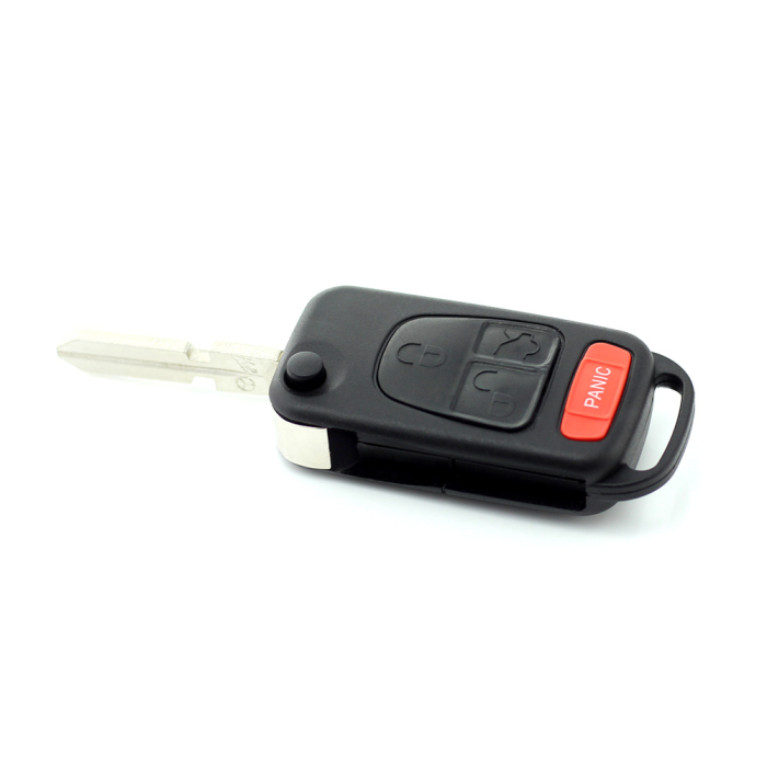 Mercedes Benz - Carcasa tip cheie briceag cu 3 butoane, buton panica, lama 4 "piste" [4]