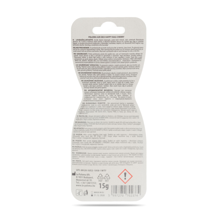 Odorizant auto Paloma Happy Bag Cherry [2]