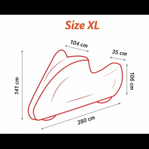 PRELATA MOTOCICLETA MARIMEA XL 280X104X141CM [4]