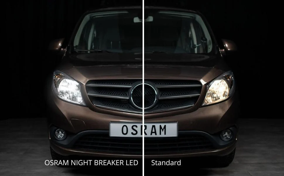 Set 2 H4 Osram Night Breaker Smart LED omologare RAR Street Legal +330% cutie service [3]