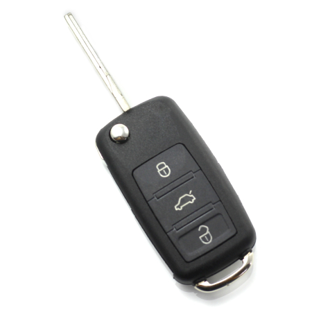 Audi, Volkswagen, Seat, Skoda - Audi A8 - Carcasă cheie tip briceag cu 3 butoane, fără buton de panică - CARGUARD