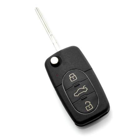 Audi, Volkswagen, Seat, Skoda - Audi - carcasă cheie tip briceag cu 3+1 butoane (1 buton de panică) și baterie 1616 - CARGUARD