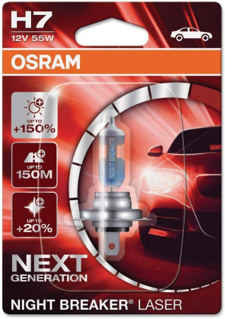 H7 - Bec halogen H7 12V Osram Night Breaker Laser NextGen +150% blister 1 bucata