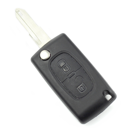 Citroen, Peugeot - Citroen / Peugeot 206 - Carcasa tip cheie briceag cu 2 butoane si suport baterie