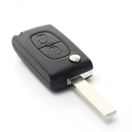 Citroen / Peugeot 307 - Carcasa tip cheie briceag cu 2 butoane, lama VA2-SH2 cu suport baterie [4]