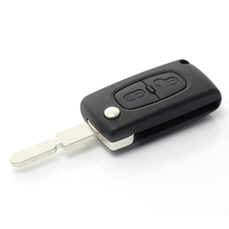 Citroen / Peugeot 406 - Carcasa tip cheie briceag cu 2 butoane, lama NE78-SH2 cu suport baterie [2]