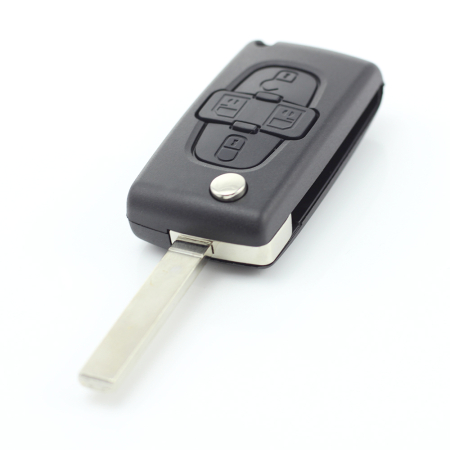 Citroen / Peugeot - Carcasa tip cheie briceag cu 4 butoane si suport baterie, lama tip VA2-SH4 [6]