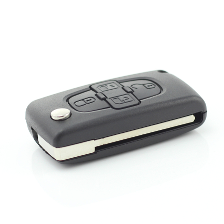 Citroen / Peugeot - Carcasa tip cheie briceag cu 4 butoane si suport baterie, lama tip VA2-SH4 [8]