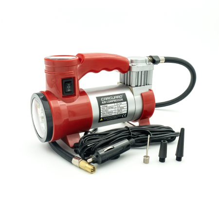 Accesorii Auto - Compresor auto 12V Carguard - 30 L/min - 150 PSI - carcasă metal + LED frontal