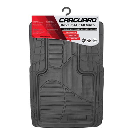 Covorașe auto universale ajustabile groase și aderente Carguard - 72 x 47 cm / 71 x 43,5 cm PVC - negru [1]