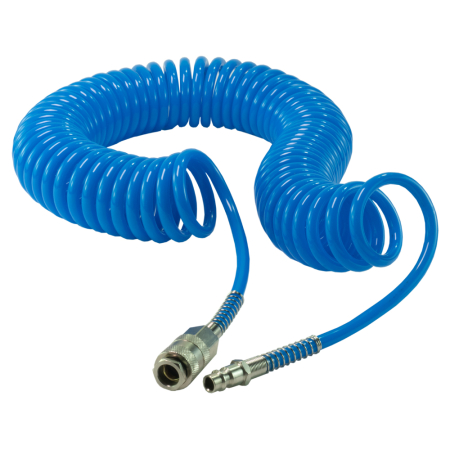 Accesorii Auto - Furtun pneumatic spiralat PU 5x8 mm, 20 m