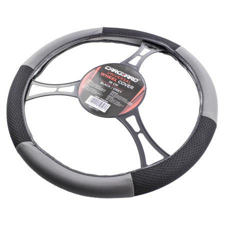 Husă volan auto - negru / gri - CARGUARD [4]