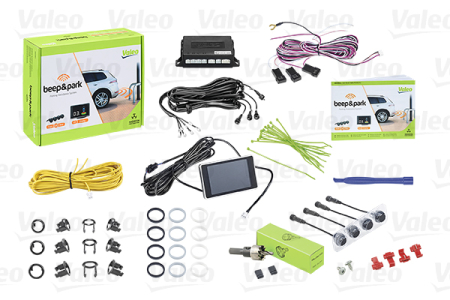 Accesorii Auto - Kit universal senzori de parcare cu 4 senzori ultrasonici si afisaj LCD - VALEO