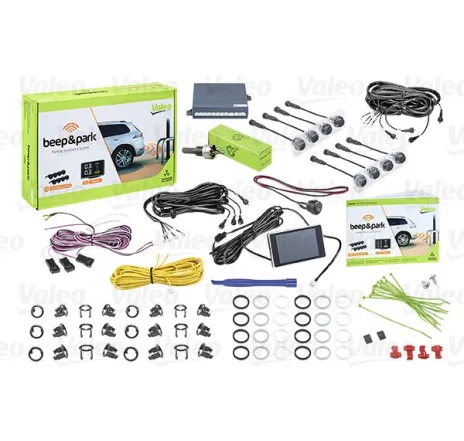 Accesorii Auto - Kit universal senzori de parcare fata si spate cu 8 senzori ultrasonici si afisaj LCD - VALEO