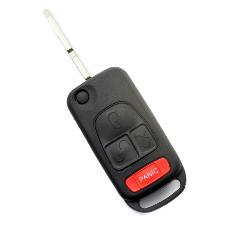 Mercedes - Mercedes Benz - Carcasa tip cheie briceag cu 3 butoane, buton panica, lama 4 "piste"