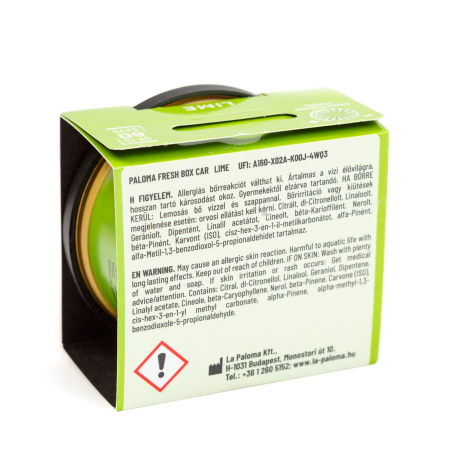 Odorizant auto Paloma Fresh Box Lime 25g [1]