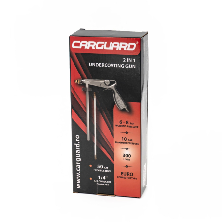 Pistol de vopsit antifon 2 în 1 Carguard - pentru antifonare și protecție anticorozivă - furtun flexibil 50 cm [2]