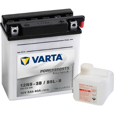 5 Ah - VARTA POWERSPORTS Freshpack 12V  5 Ah 121X61X131mm 505012006 I314