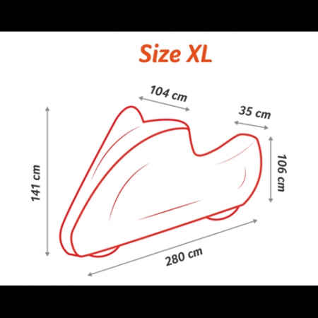 PRELATA MOTOCICLETA MARIMEA XL 280X104X141CM [3]