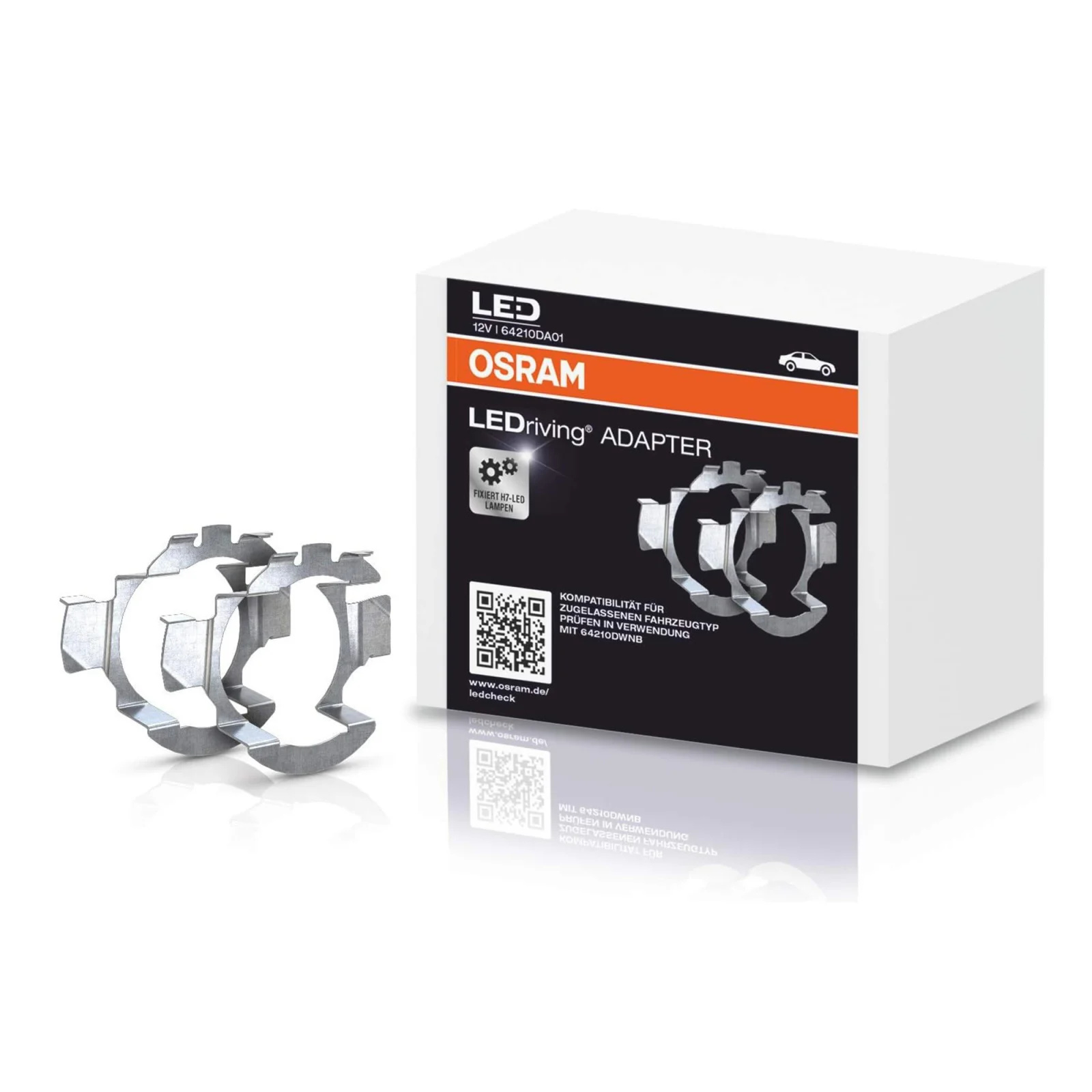 H7 - Set 2 adaptoare H7 Osram LED 64210DA01 pentru BMW, Citroen, Mercedes, Skoda, VW