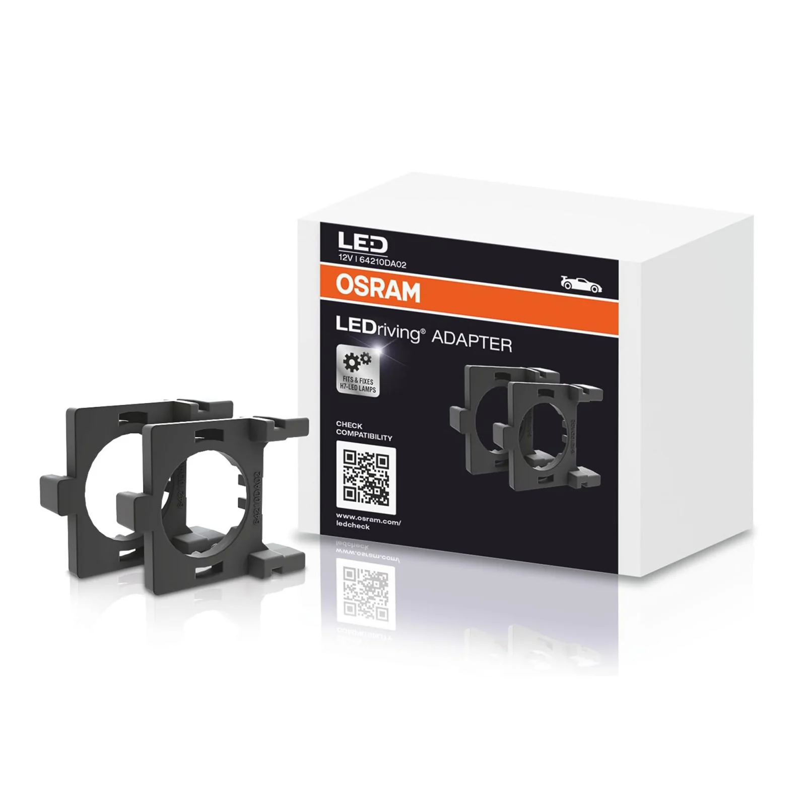 H7 - Set 2 adaptoare H7 Osram LED 64210DA02 omologate RAR