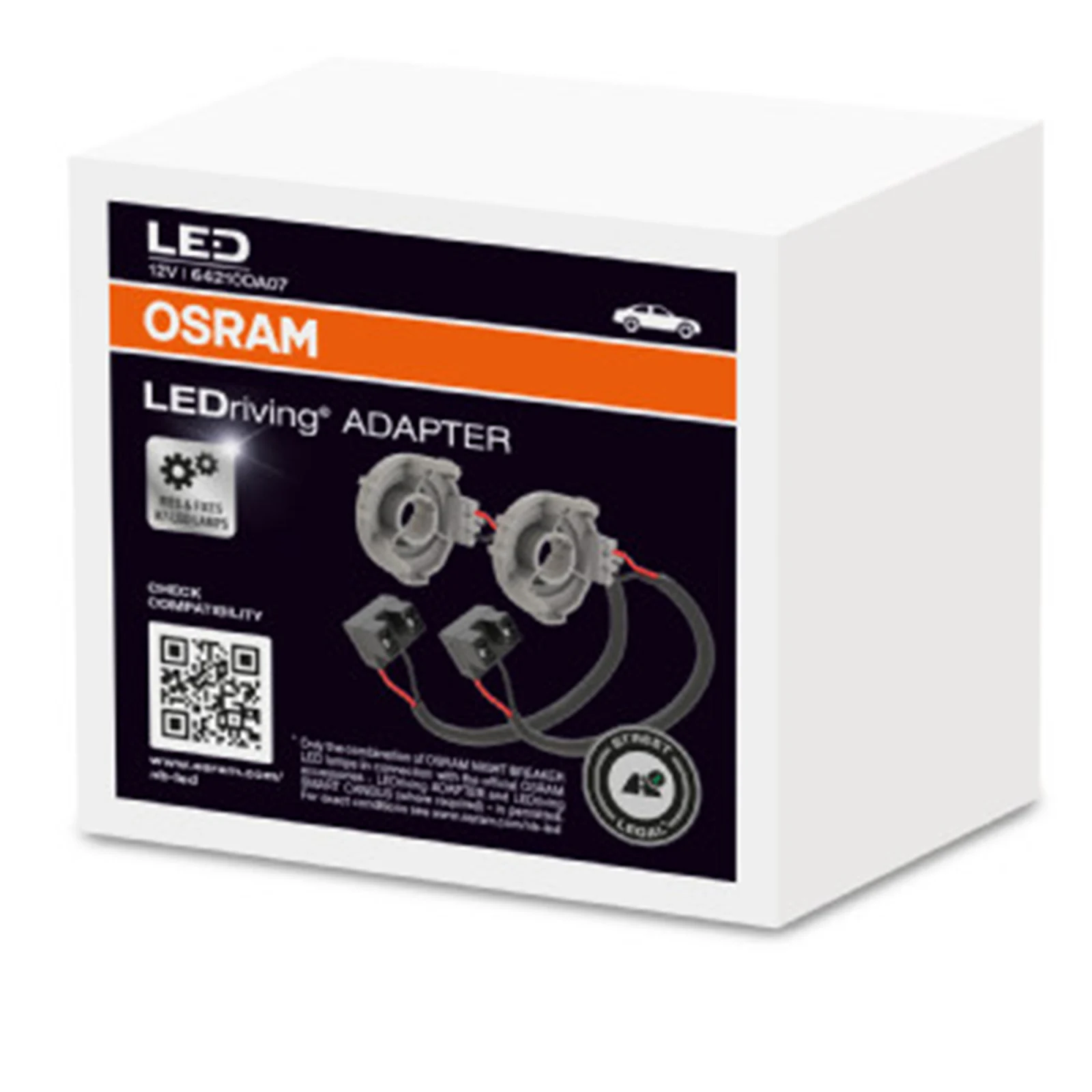 H7 - Set 2 adaptoare H7 Osram LED 64210DA09 pentru Ford, Renault