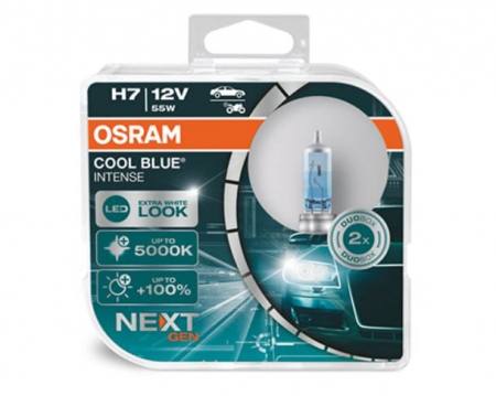 H7 - Set 2 bec halogen H7 Osram 12V 55W Cool Blue Intense NextGen