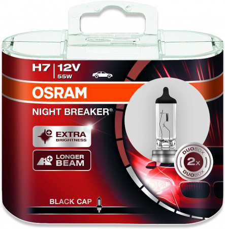 H7 - Set 2 becuri H7 55W Osram Night Breaker Silver +100%