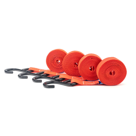 Set 4 chingi cu clichet, rezistent la 680 kg/chingă, TUV/GS - 25 mm × 4.5 m - 680 kg - Carguard - calitate și siguranță garantată! [3]