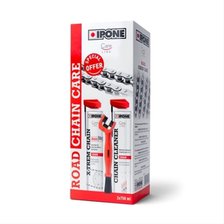 Produse MOTO si ATV - Set intretinere lant ROAD (SPRAY CURATAT + LUBRIFIAT + PERIE) - IPONE