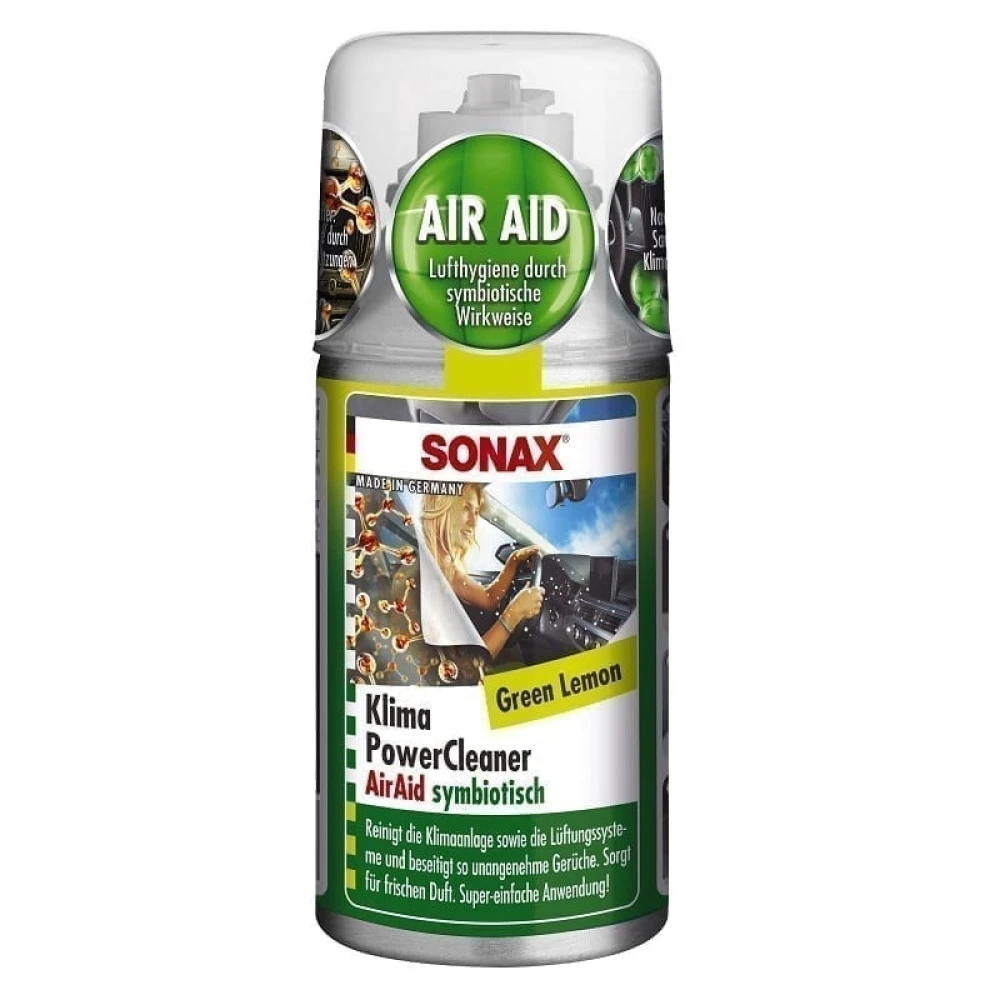 Curatat sistem aer conditionat - Solutie curatat instalatie climatizare GREEN LEMON - SONAX