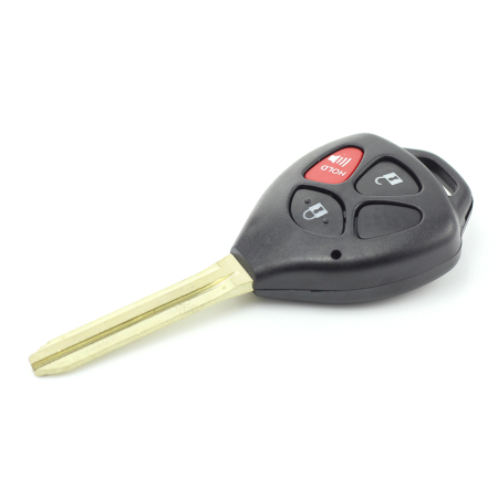 Toyota carcasa cheie 2+1 butoane cu buton rosu panica (fara logo) [4]