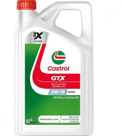 0W-16 - Ulei de motor Castrol GTX 0W-16 5L - CASTROL