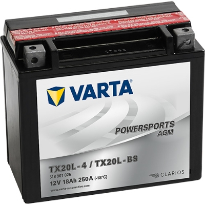 18 Ah - VARTA POWERSPORTS AGM 12V 18 Ah 177X88X156mm 518901025 I314