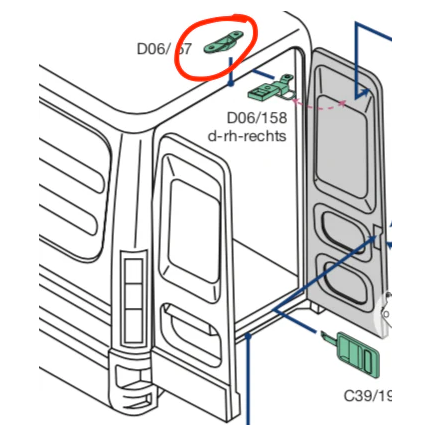 Blocator, Limitator, Tampon, Ghid, Ghidaj, Broasca, Incuietoare, Usa, Sus, 500330140 [4]