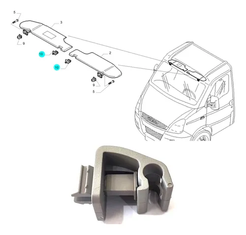 Suport Parasolar Stanga sau Dreapta Iveco Daily an 06.2006 - 03.2014 [5]