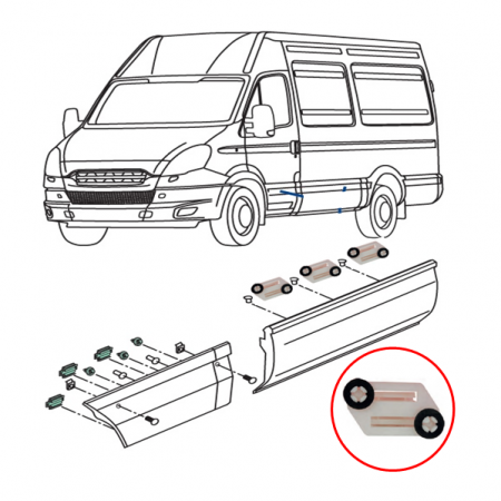 Iveco Daily III an 1999-2006 - Agrafa Fixare Elemente M6 Iveco Daily III ( an 05.1999 - 05.2006 )