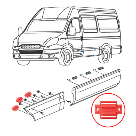 Iveco Daily V an  2011-2014 - Agrafa Fixare Elemente M7 Iveco Daily V ( an 08.2011 - 03.2014 )